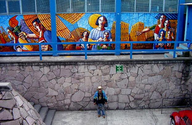 Mural en Mexico, en una escuela Tecnica